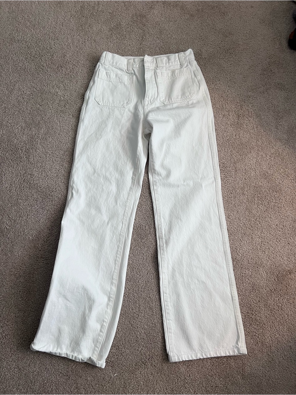 Madewell Cleo Straight Leg Jeans Tile White